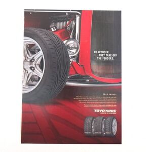 Toyo Tires Proxes Vintage Hot Rod Print Ad Muscle Car Garage Wall Art